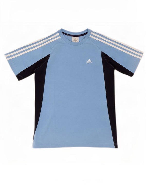Adidas T-Shirt für Jungen, 15–16 Jahre, Blau, Colourblock-Baumwolle