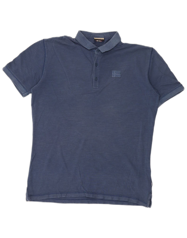 Napapijri Herren Geographic Poloshirt, Größe S, Blau, Baumwolle