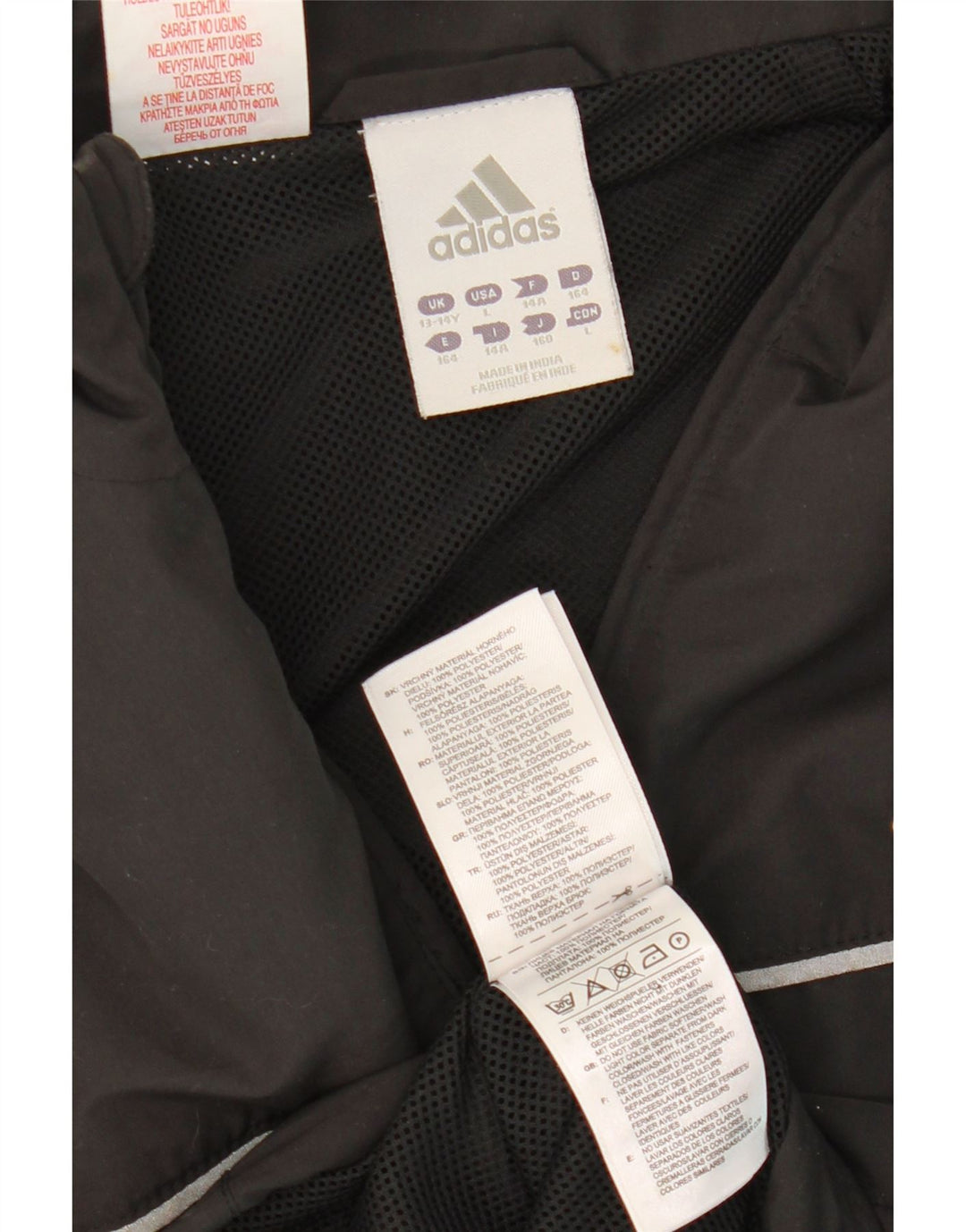 Adidas Jungen Climalite Trainingsanzug Top Jacke 13-14 Jahre Grau Polyester