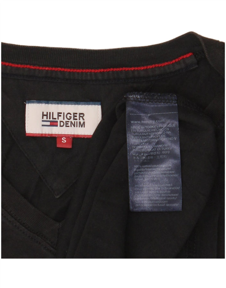 Tommy Hilfiger Herren T-Shirt Top Small Schwarz Baumwolle