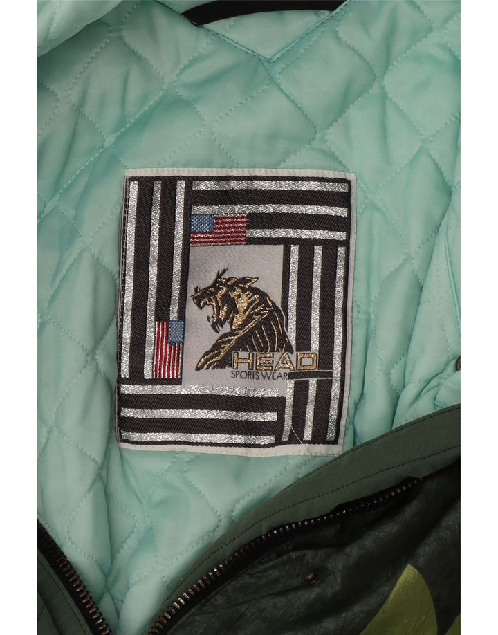 HEAD Damen Crop Windjacke UK 14 Mittelgrüner Farbblock