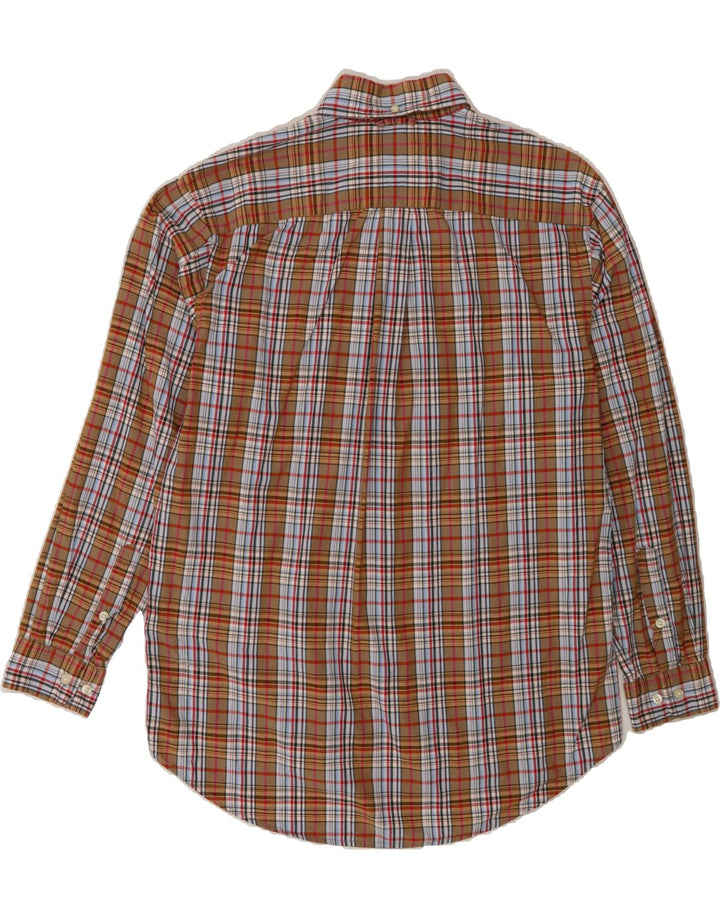 TOMMY HILFIGER Mens Shirt Small Brown Plaid Cotton Vintage Tommy Hilfiger and Second-Hand Tommy Hilfiger from Messina Hembry 