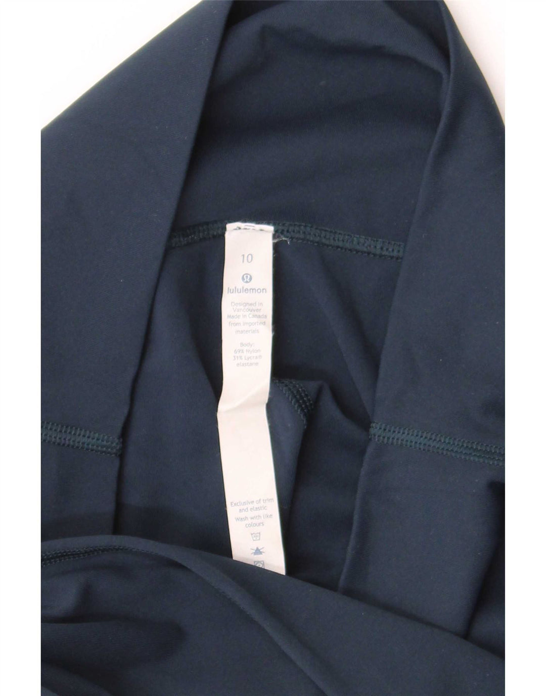Lululemon Capri-Leggings für Damen, US 10, Größe L, marineblaues Nylon