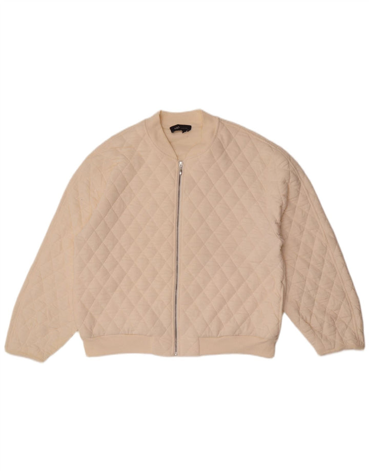 Marks & Spencer Damen Übergroße Steppjacke UK 12 Medium Off White