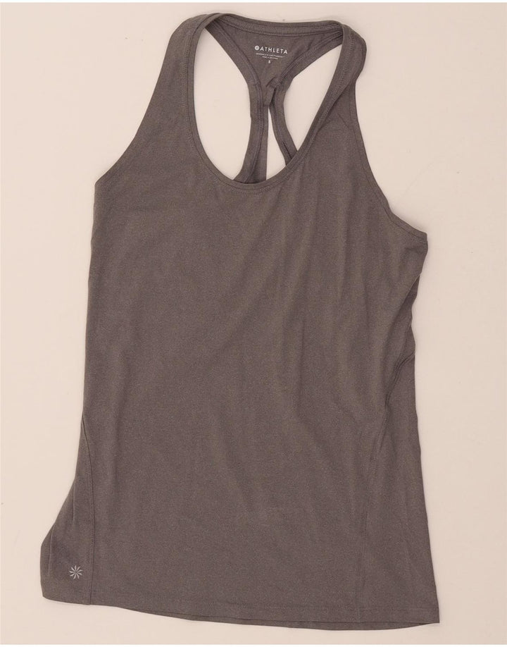 ATHLETA Damen Weste Top UK 8 Small Grau Polyester
