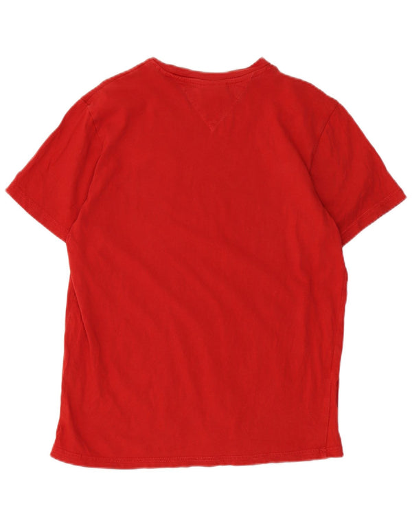 Tommy Hilfiger Herren T-Shirt mit Grafik, Größe S, Rot