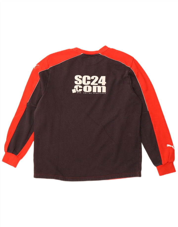 PUMA Herren Grafik-Sweatshirt-Pullover, groß, rot, Colourblock-Baumwolle