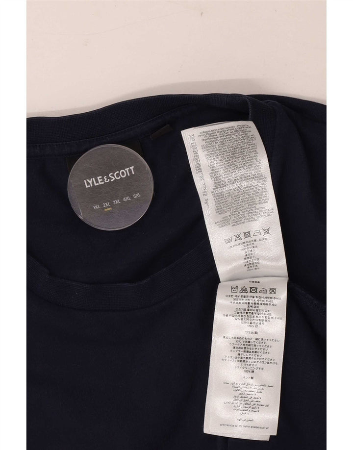 Lyle & Scott Herren T-Shirt Top 2XL Marineblau Baumwolle