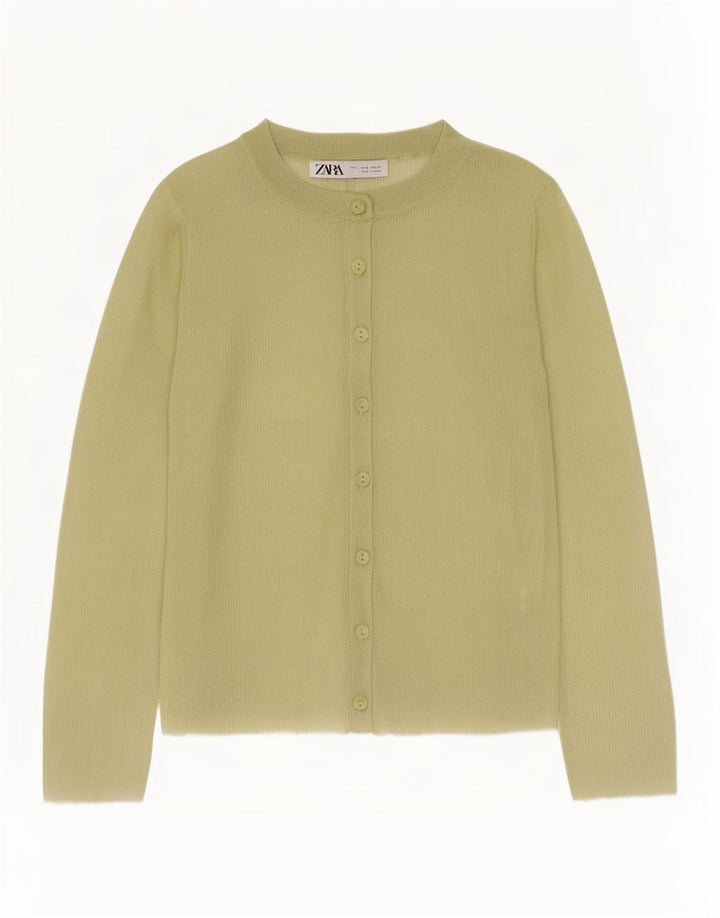 Zara Damen-Strickjacke in Übergröße, Gr. 10, Größe S, Grün