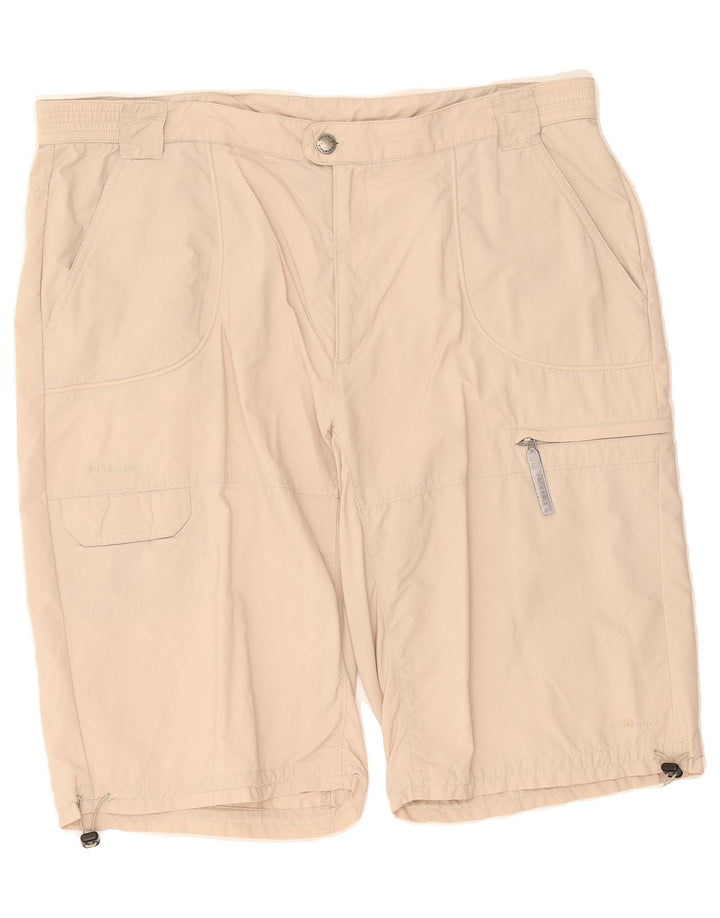 COLUMBIA Womens Cargo Shorts 2XL W38  Beige Nylon Vintage Columbia and Second-Hand Columbia from Messina Hembry 