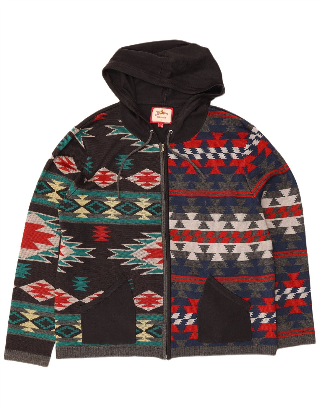 Joe Browns Herren-Strickjacke mit Kapuze, XL, mehrfarbig, Fair Isle Aztec