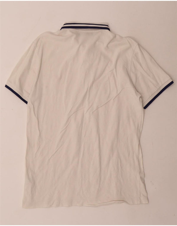 Fred Perry Mens Polo Shirt 2XL White Striped Cotton
