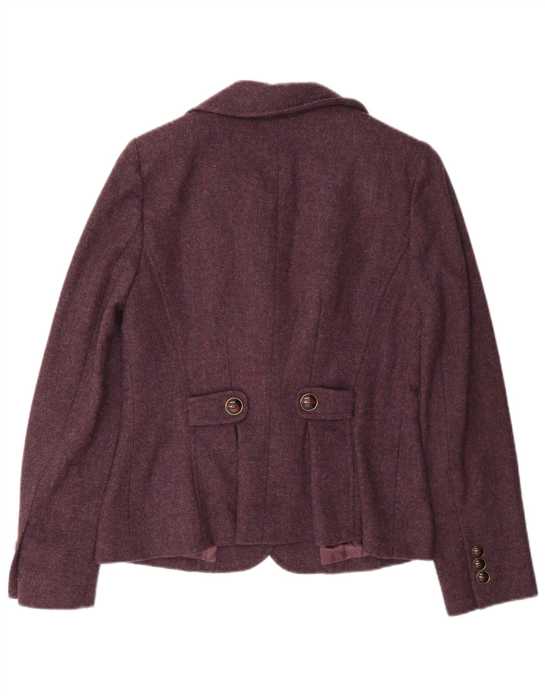 Luisa Spagnoli Damen 4-Knopf-Blazerjacke IT 44 mittlere burgunderrote Wolle