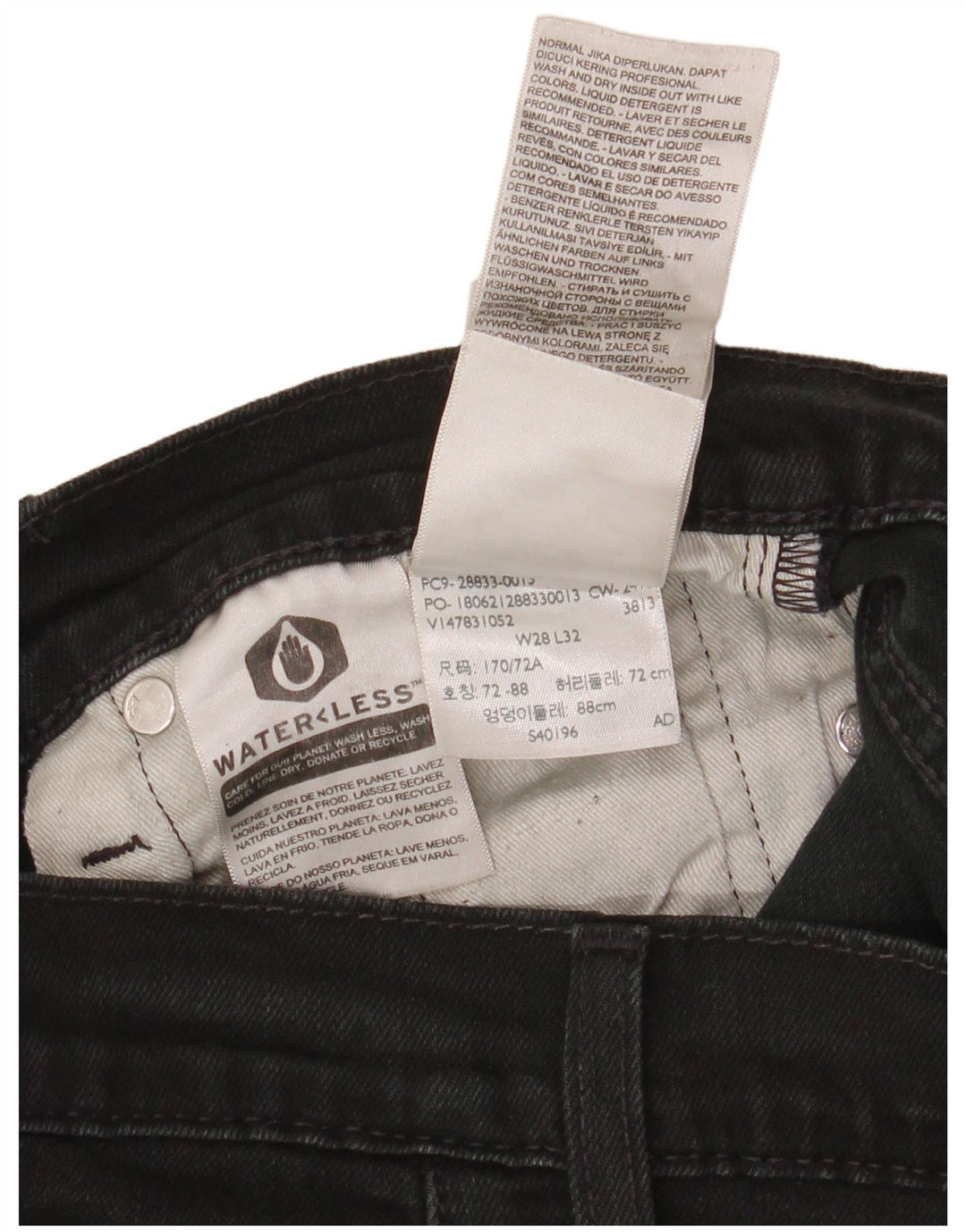 Levi's Damen Skinny Jeans W28 L30 Schwarze Baumwolle