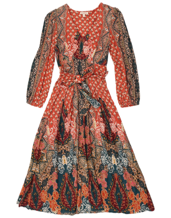 Monsoon Damen-Maxikleid mit langen Ärmeln, Gr. 10, klein, mehrfarbig, Paisleymuster