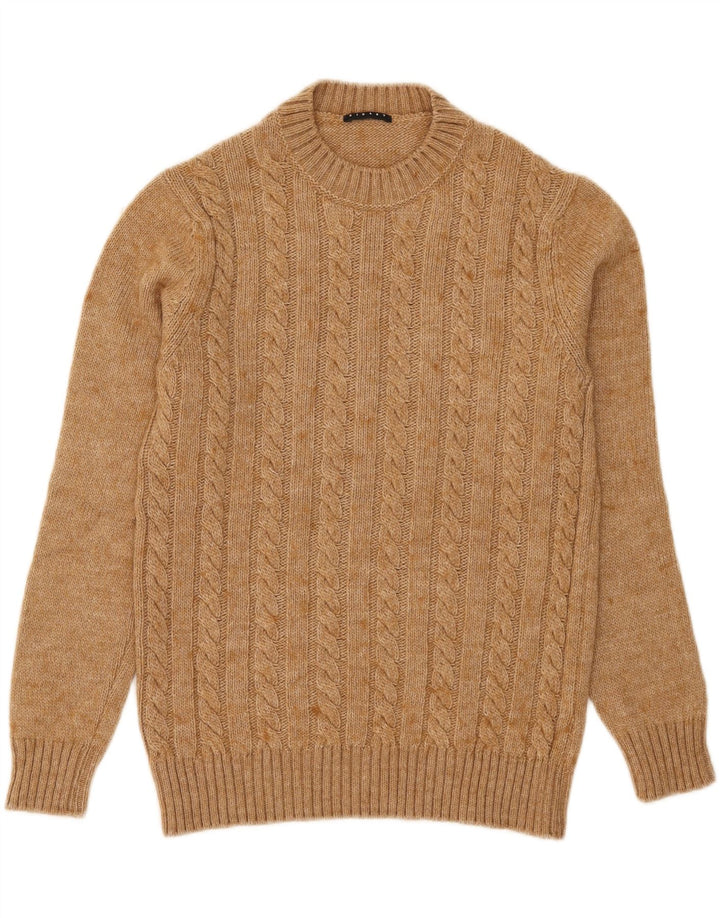 Sisley Damen-Pullover mit Rundhalsausschnitt, Gr. 8, Beige