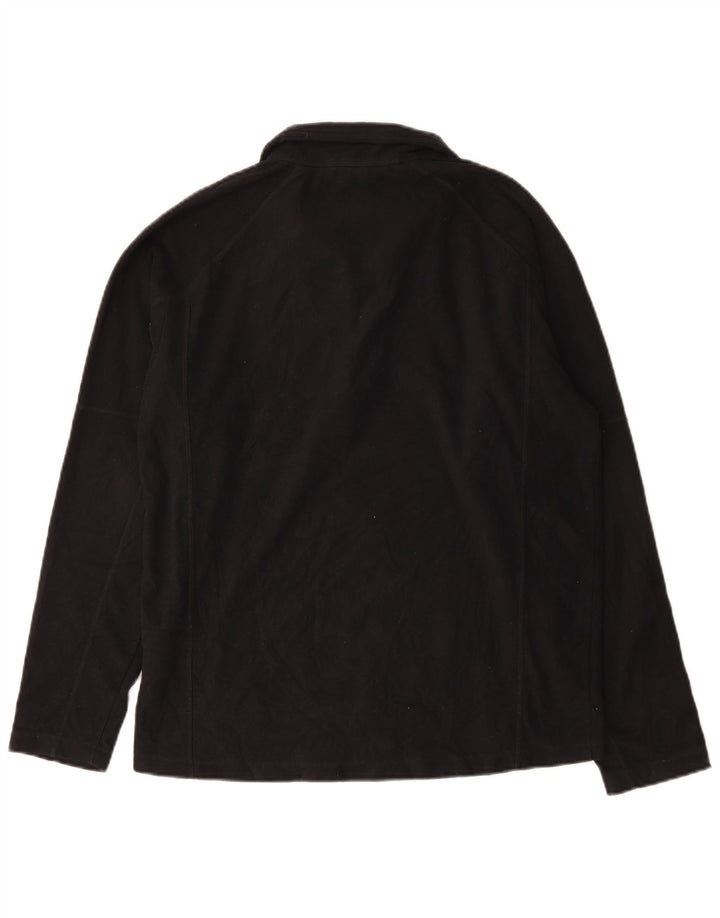 Berghaus Herren-Fleecepullover mit Reißverschluss am Hals, Mittelschwarzes Polyester