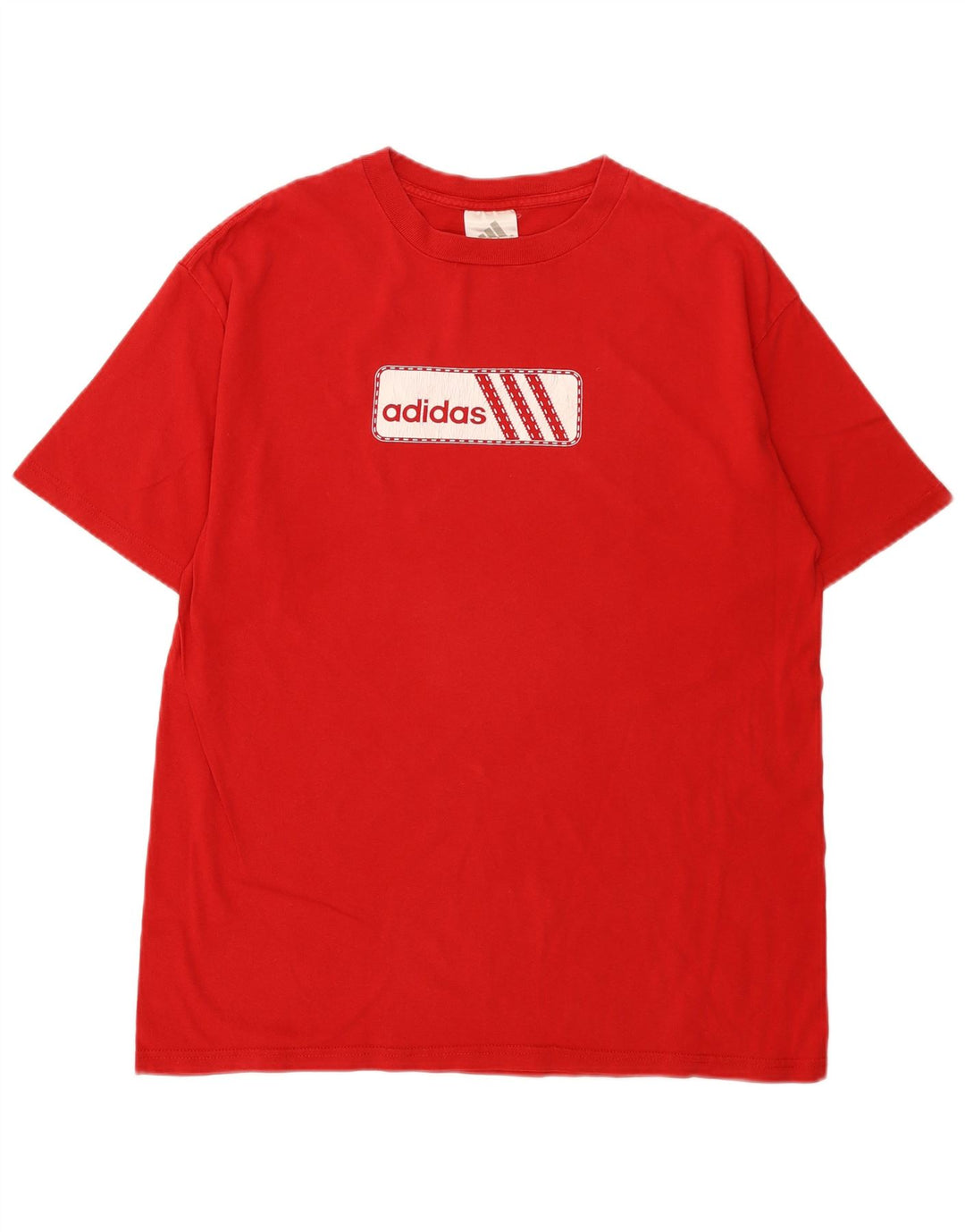 Adidas Herren Grafik-T-Shirt aus mittelroter Baumwolle