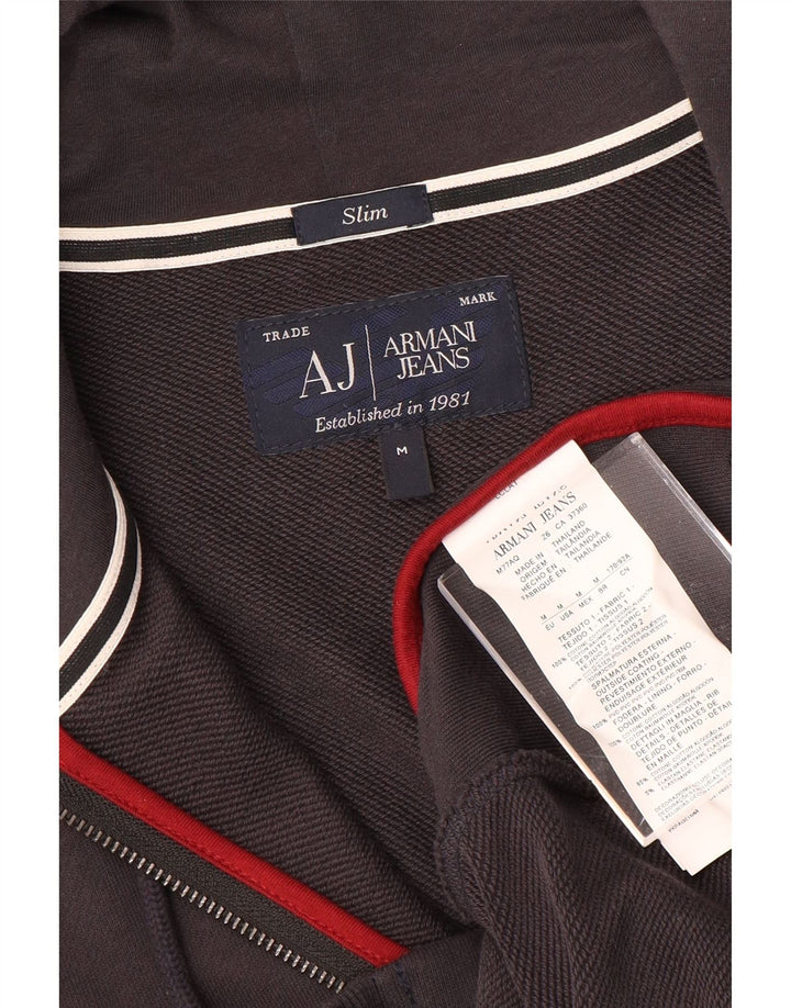 ARMANI JEANS Herren-Slim-Fit-Kapuzenpullover mit Reißverschluss, mittelbraune Baumwolle