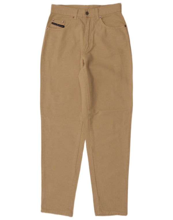 Vintage Damen High Rise Tapered Jeans W31 L31 Beige Baumwolle