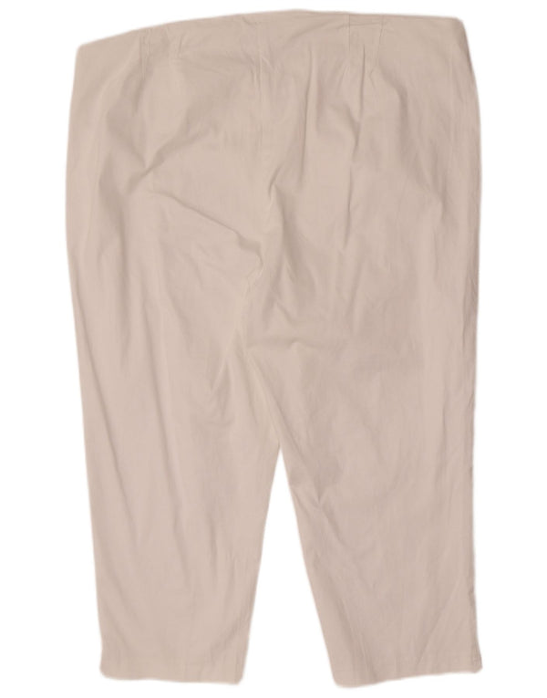 Marks & Spencer Damen-Caprihose mit hoher Taille, UK 22, 3XL, W42, L22, Weiß