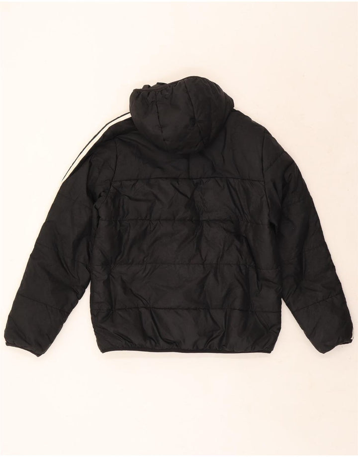 Adidas Jungen gepolsterte Kapuzenjacke 13–14 Jahre, schwarzes Polyester