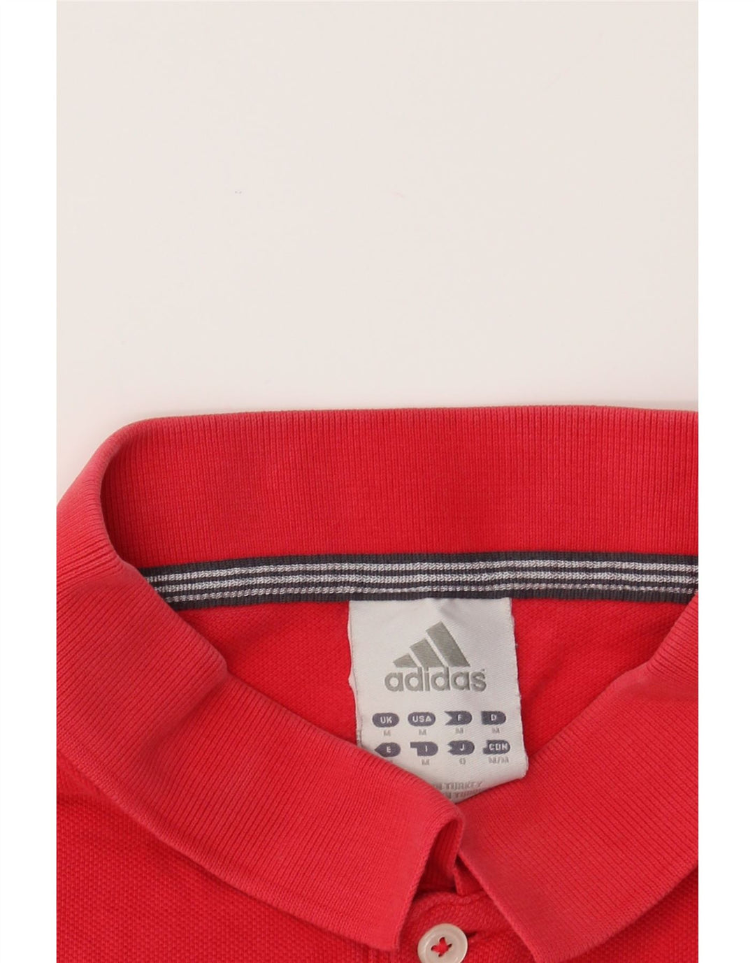 ADIDAS Mens Polo Shirt Medium Red Cotton Vintage Adidas and Second-Hand Adidas from Messina Hembry 
