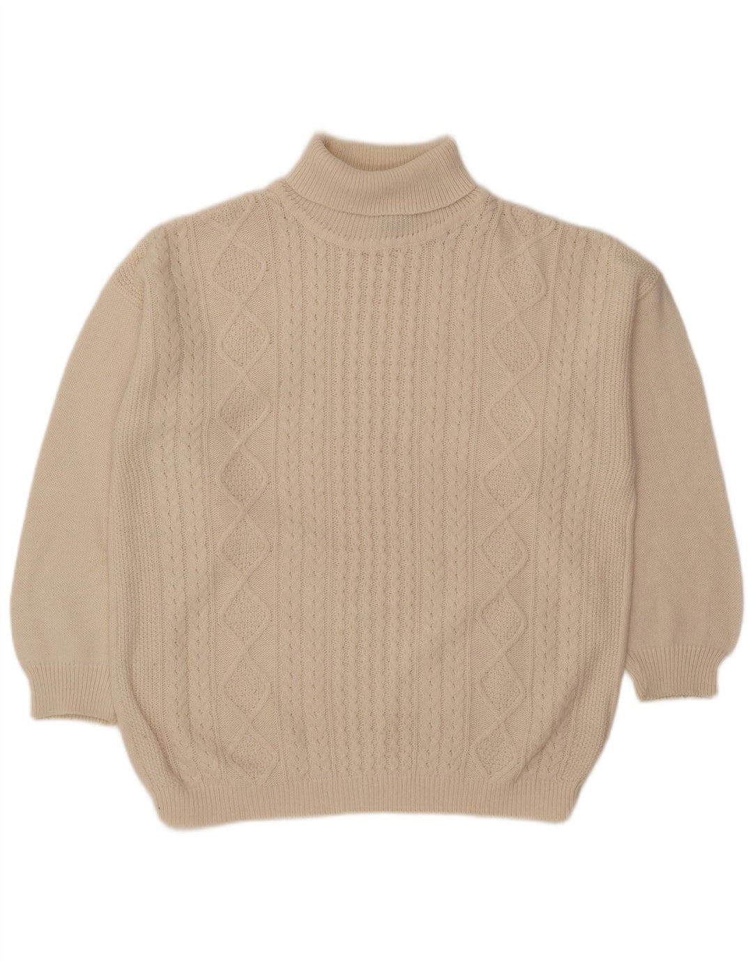 Pimet Herren-Pullover mit Rollkragen, XL, weiße Wolle