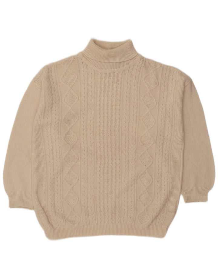 Pimet Herren-Pullover mit Rollkragen, XL, weiße Wolle