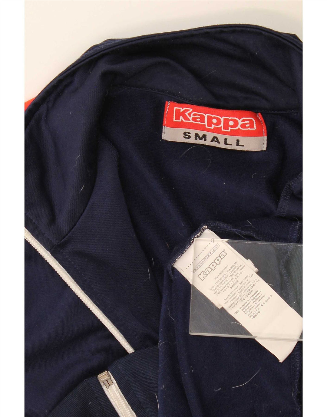 Kappa Herren-Trainingsanzug-Oberteil, Jacke, klein, marineblau, Farbblock-Polyester