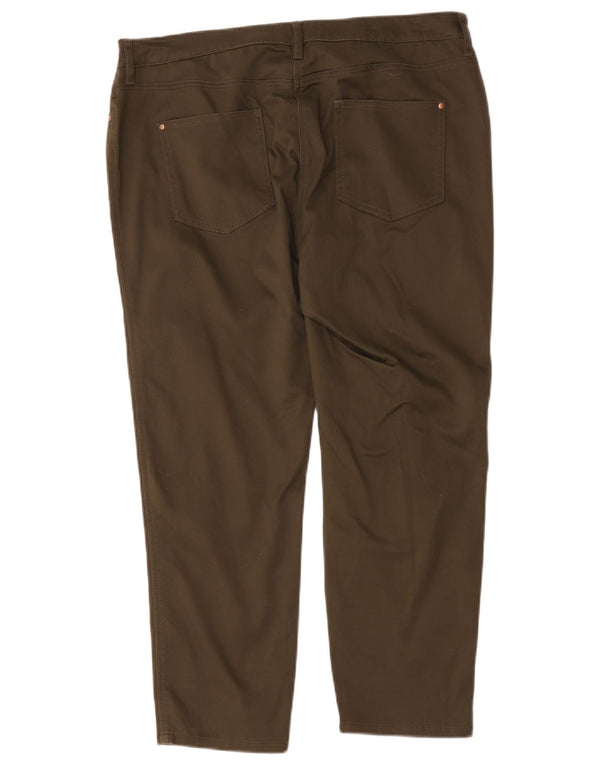 M&Co Damen-Hose, kurz geschnitten, UK 18, XL, W36, L25, Khaki, Baumwolle