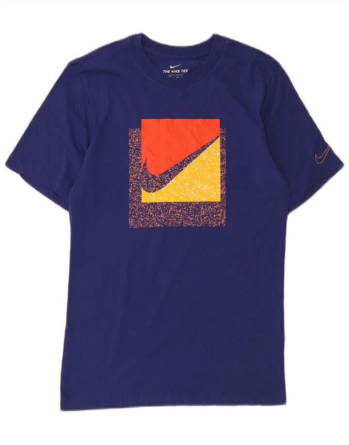 NIKE Mens Graphic T-Shirt Top XS Blue Cotton