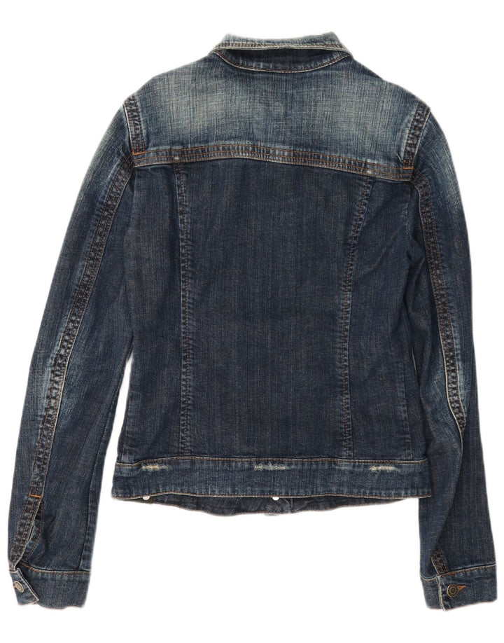 Calvin Klein Jeans Damen Jeansjacke UK 12 Mittelblaue Baumwolle