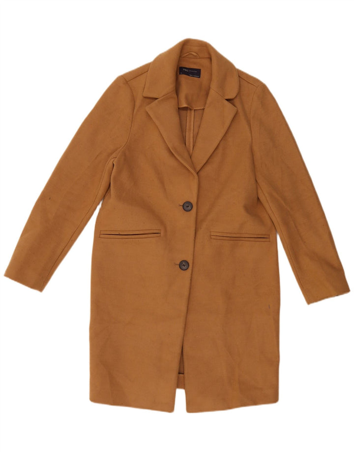 Marks & Spencer Damenmantel UK 10 Small Beige Polyester