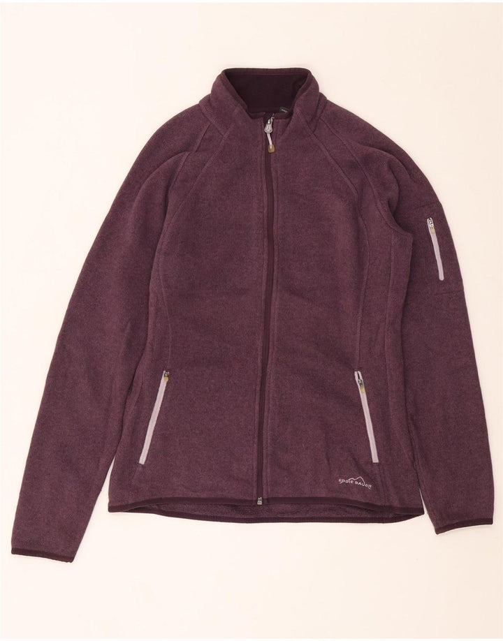 EDDIE BAUER Damen-Trainingsanzug-Oberteiljacke UK 16 Large Lila Polyester