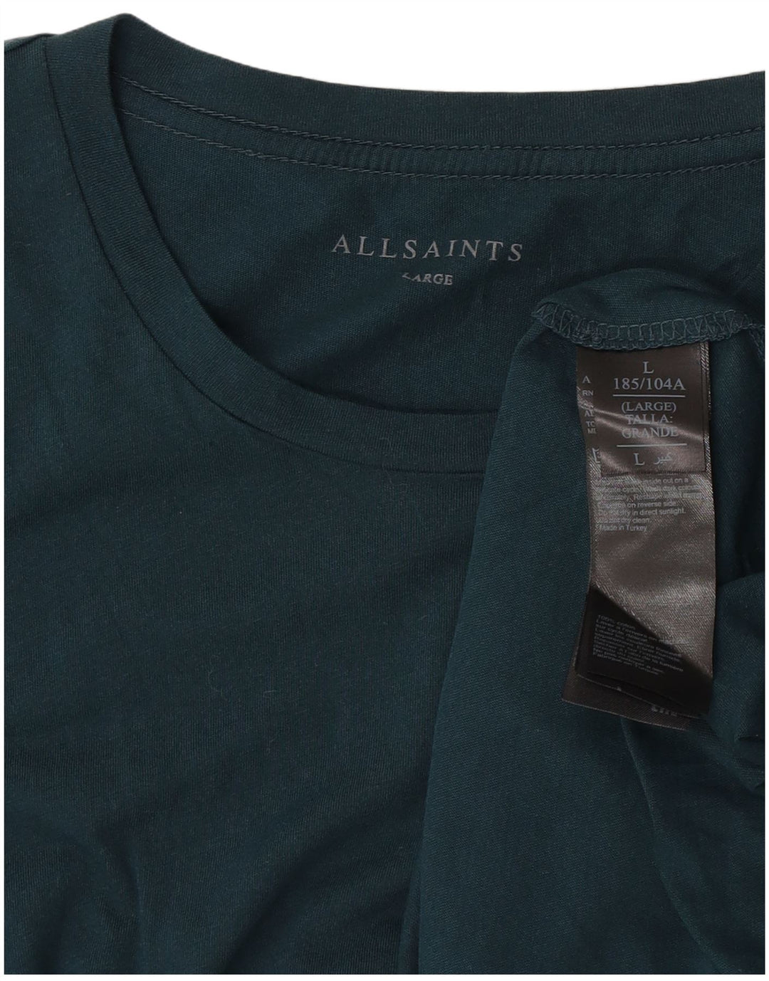 ALL SAINTS Herren T-Shirt Top Large Grün Baumwolle