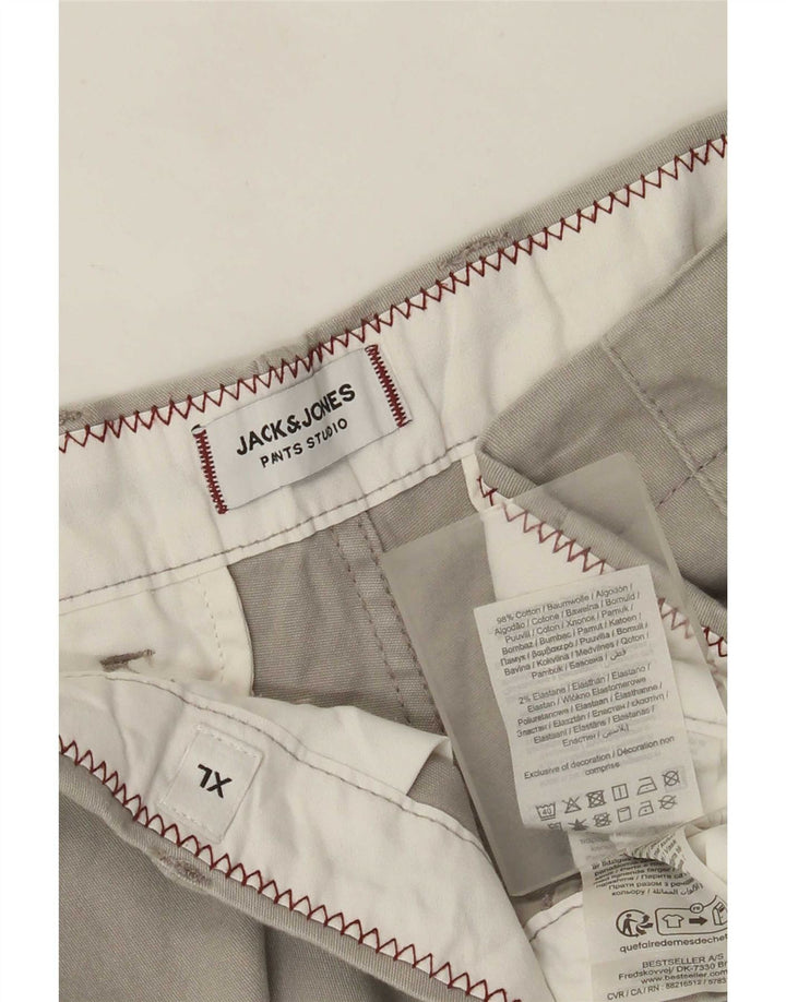 Jack & Jones Herren Regular Chino Shorts XL W38 Grau Baumwolle