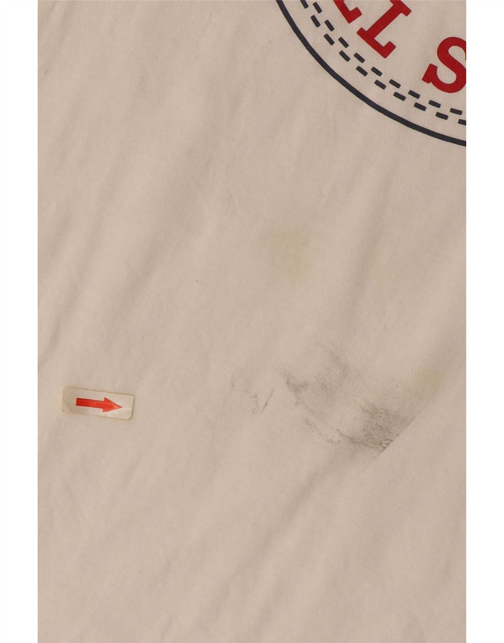 Converse Herren T-Shirt mit Grafik, Größe L, gebrochenes Weiß