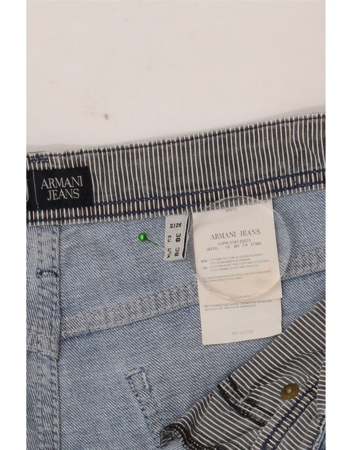 ARMANI Damen Slim Jeans W30 L35 Blaue Baumwolle