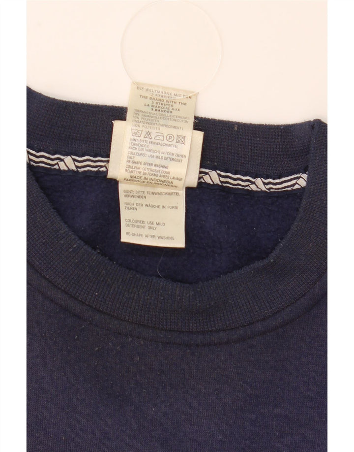 Adidas Herren-Sweatshirt, Pullover, groß, marineblau, Baumwolle