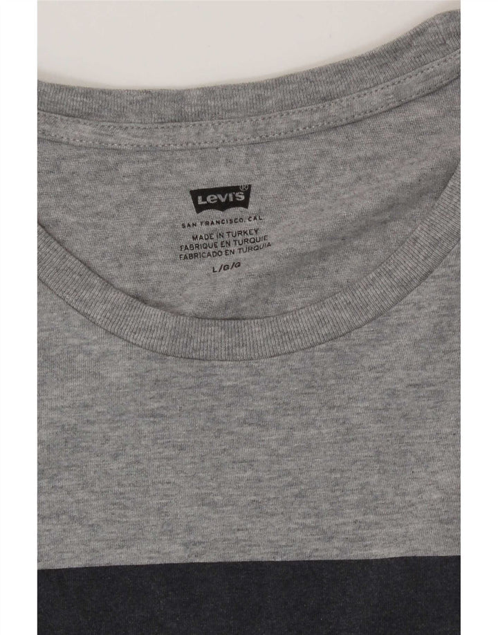 Levi's Herren-T-Shirt mit Grafik, Größe L, Grau