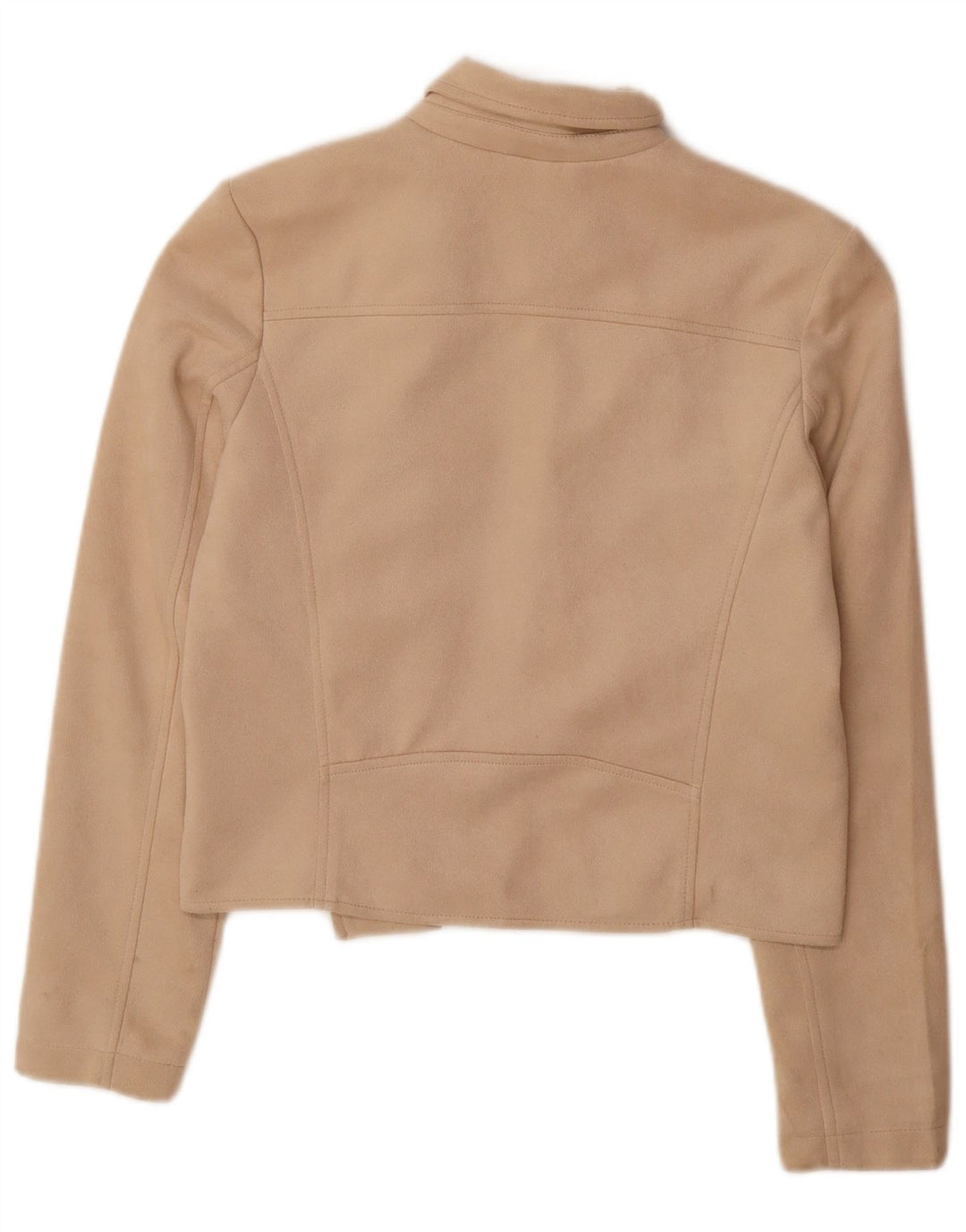 GUESS Damen Crop Bomberjacke UK 10 Small Beige Polyester