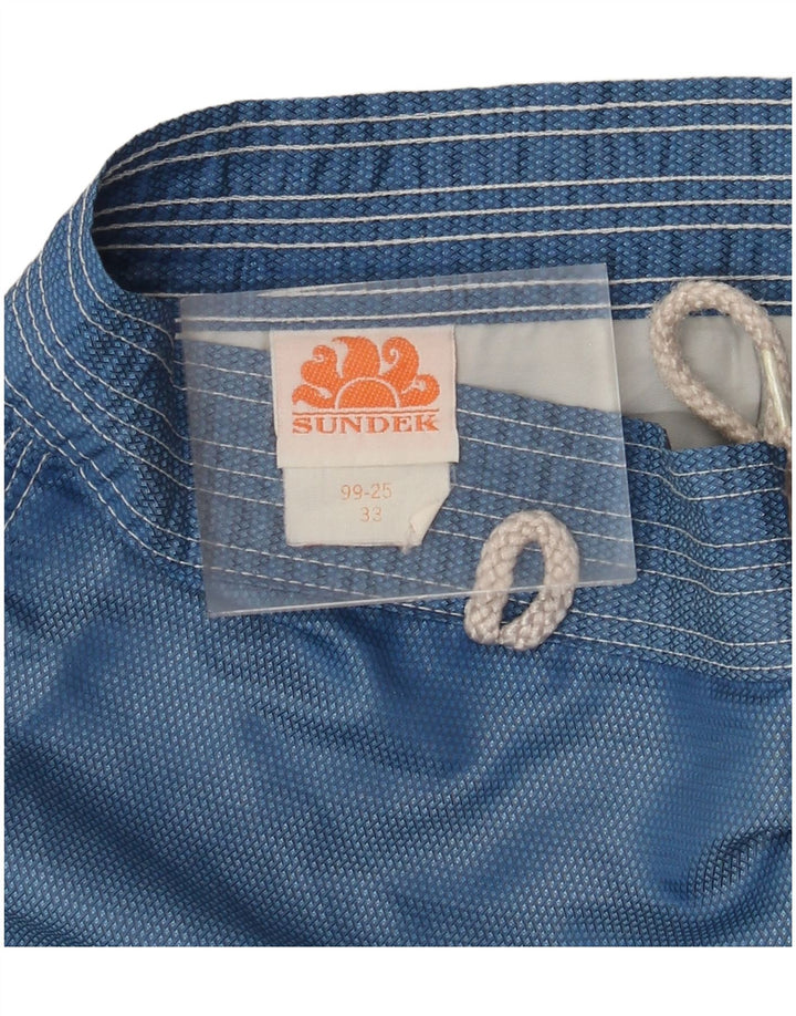 Sundek Herren-Badeshorts aus mittelblauem Nylon