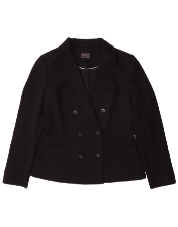 Marks & Spencer Damen-Zweireiher-Blazer, Gr. 10, Größe S, Schwarz