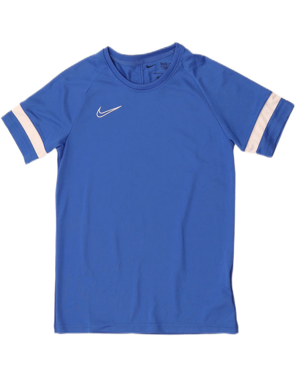Nike T-Shirt für Jungen, 13–14 Jahre, XL, blau gestreift, Polyester, Sport