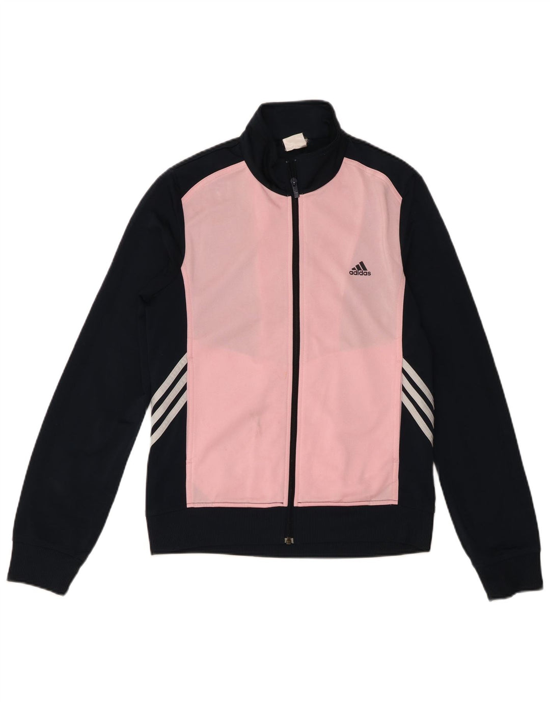 Adidas Damen-Trainingsanzug-Top-Jacke, UK 16, Größe L, Marineblau, Farbblock