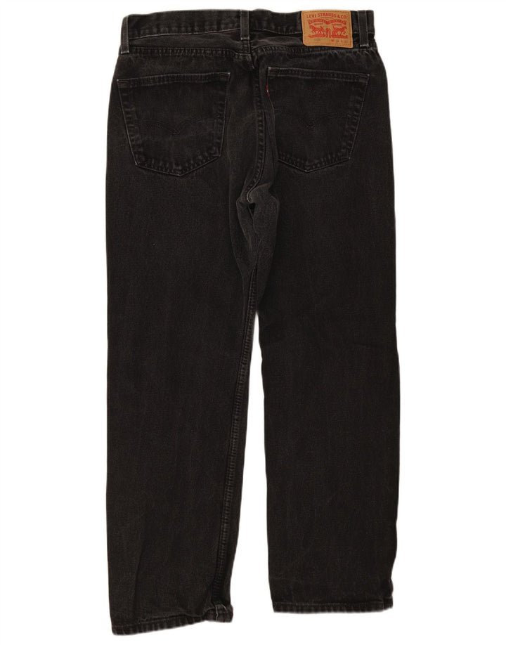 Levi's Herren 505 Straight Jeans W34 L30 Schwarze Baumwolle