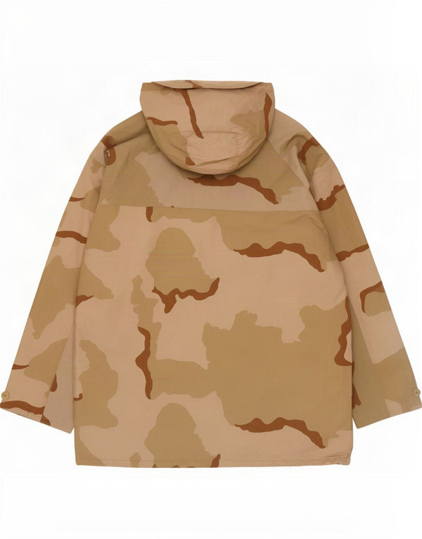 Raven Herren-Regenjacke mit Kapuze, UK 40, Größe L, Beige, Camouflage-Nylon