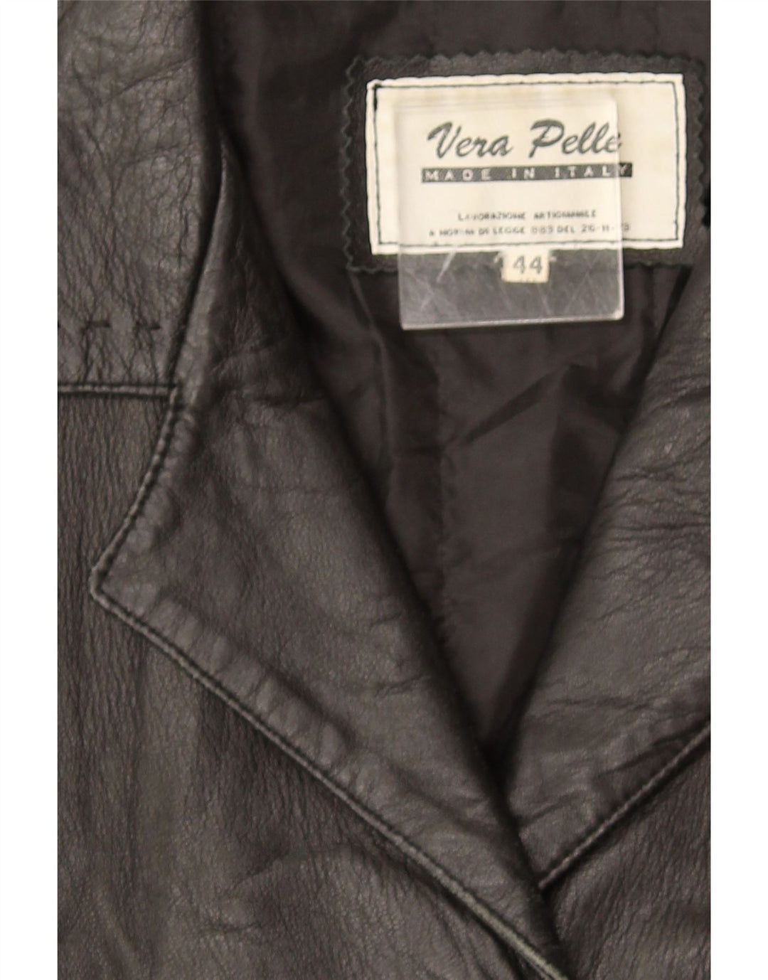 Vintage Damen Lederjacke IT 44 Mittelschwarzes Leder