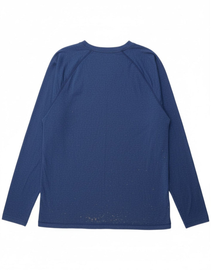L.L.BEAN Mens Top Long Sleeve Large Blue Polyester